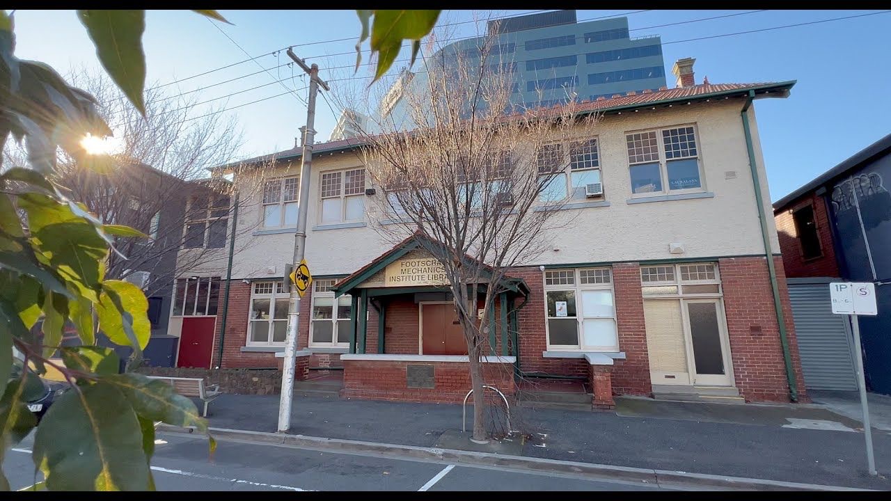 Heritage-listed red brick building exterior in Footscray